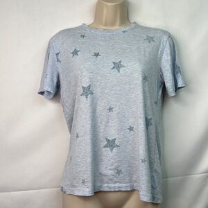 Splendid Heathered blue tee with stars EUC size XS